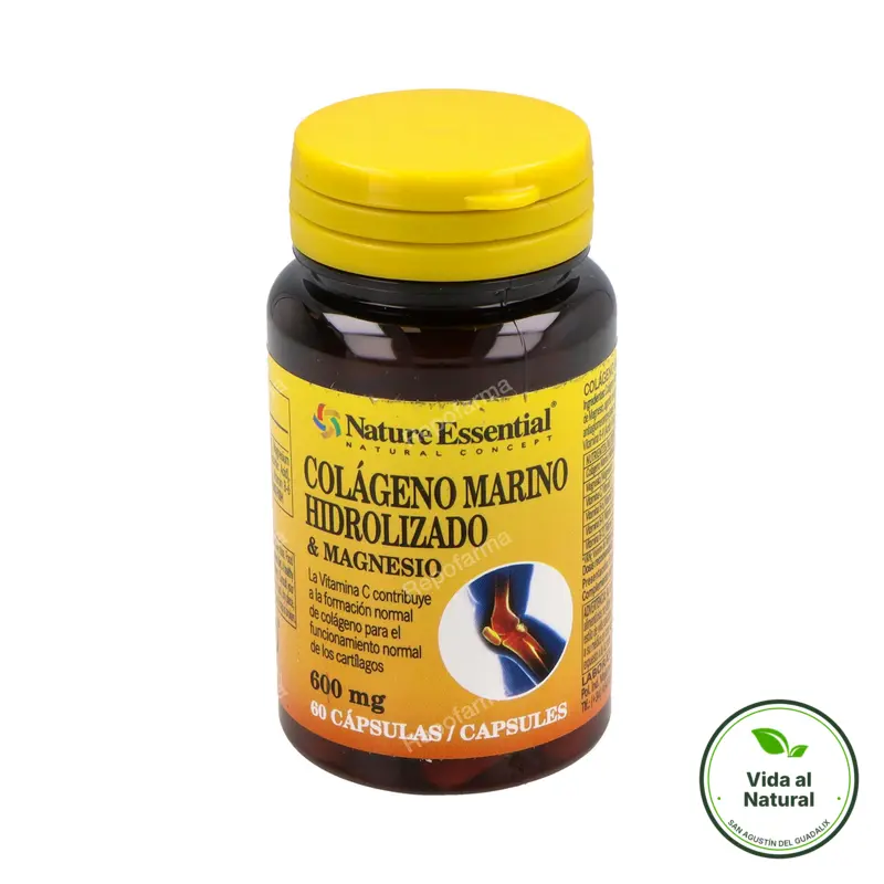 Colágeno marino+mag 600 mg 60 cápsulas, Nature Essential