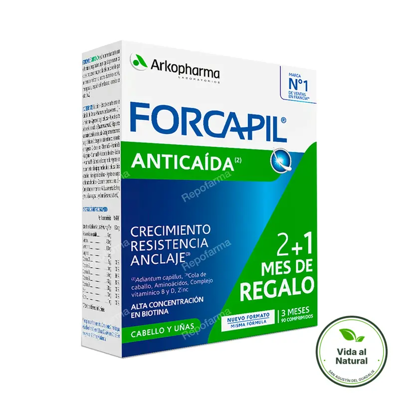 Forcapil anticaída 2+1 90 cápsulas, Arkopharma