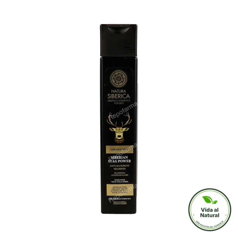 Stag power men champú anticaspa 250 ml, Natura Siberica