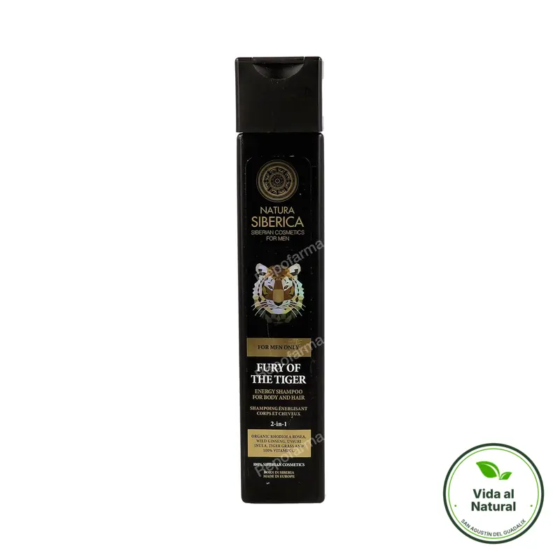 Furia del tigre champú energi cuerpo y cabello 250 ml, Natura Siberica
