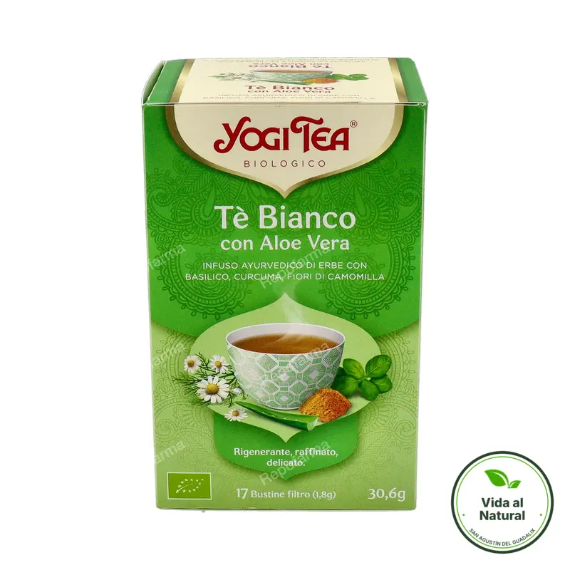 Té blanco con aloe vera 17 infusiones, Yogi Tea