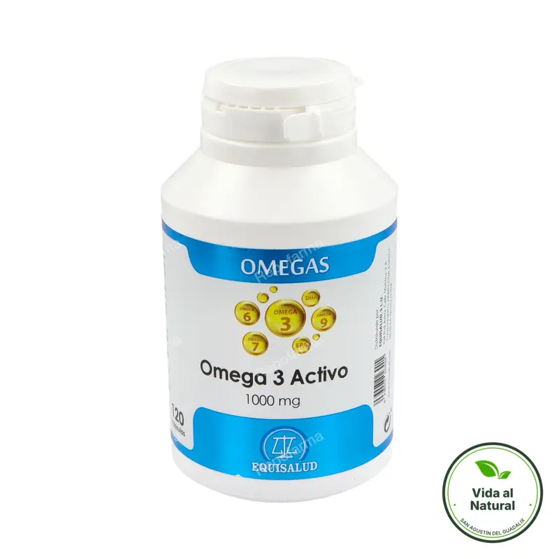 Omega 3 activo 1000 mg 120 cápsulas, Equisalud