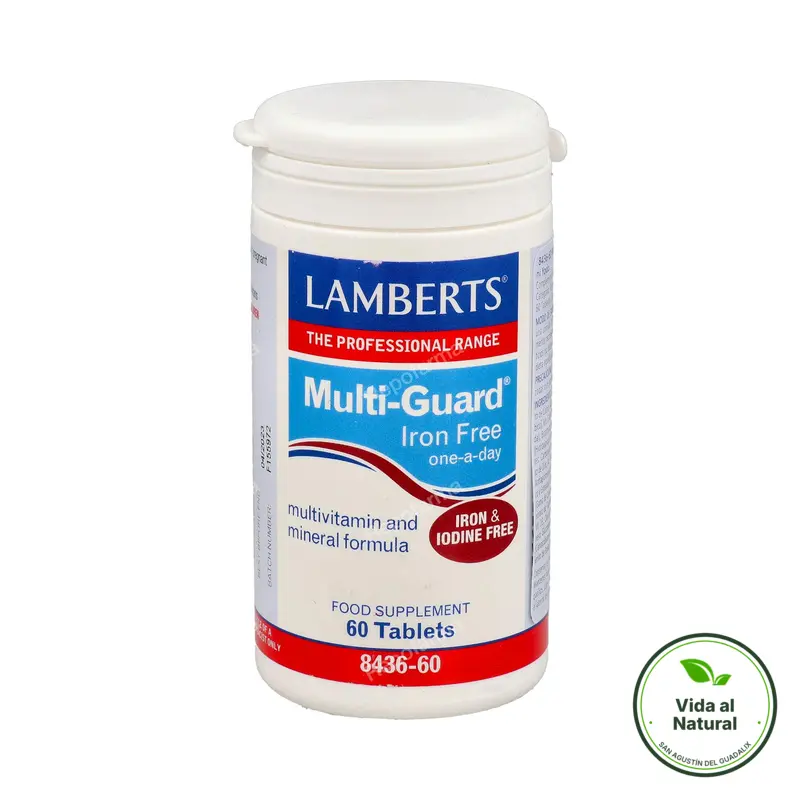 Multiguar iron free 60 cápsulas, Lamberts