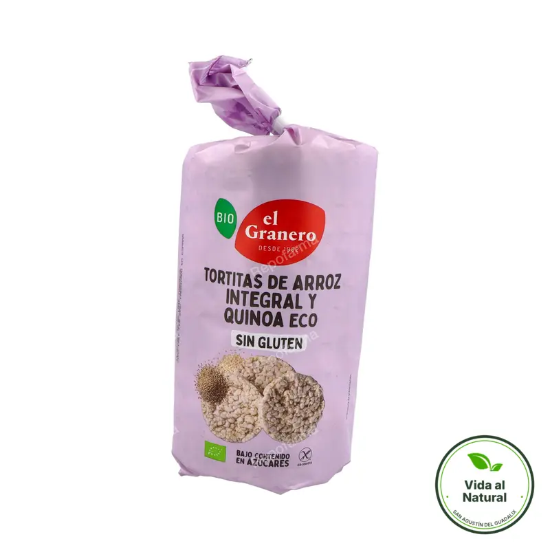 Tortitas de arroz y quinoa BIO 120 g, El Granero
