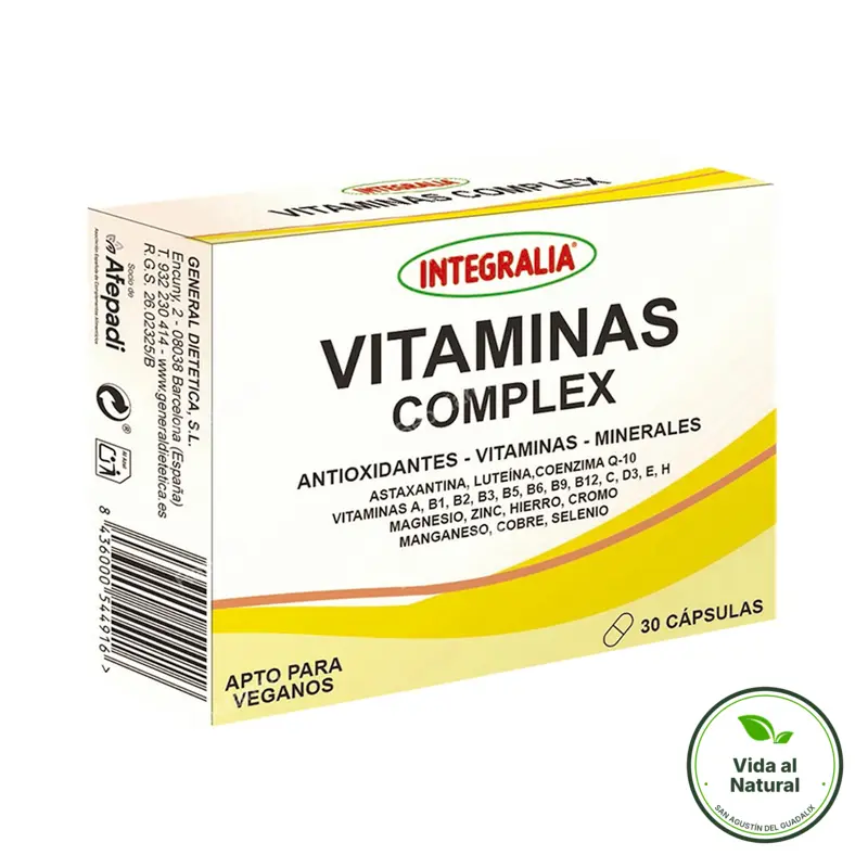 Vitaminas complex senior 30 cápsulas, Integralia