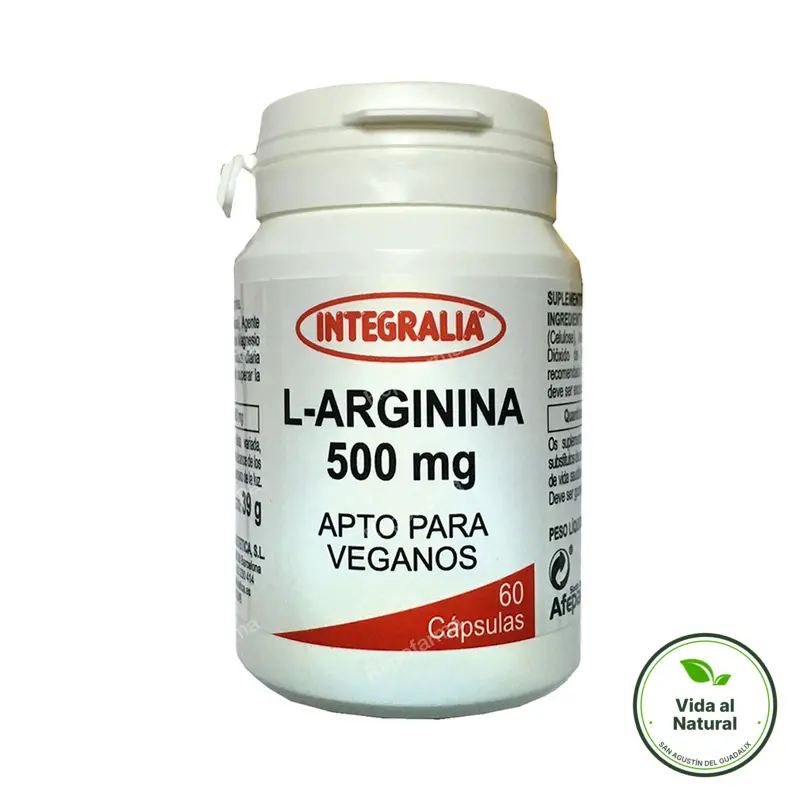 L-arginina 500 mg 60 cápsulas, Integralia