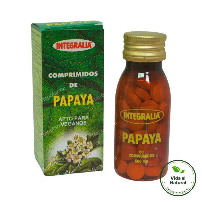 Papaya 500 mg 60 cápsulas, Integralia
