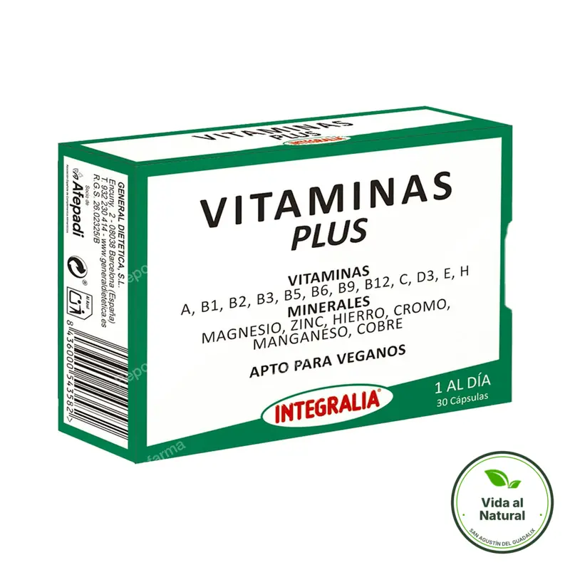 Vitaminas plus 30 cápsulas, Integralia