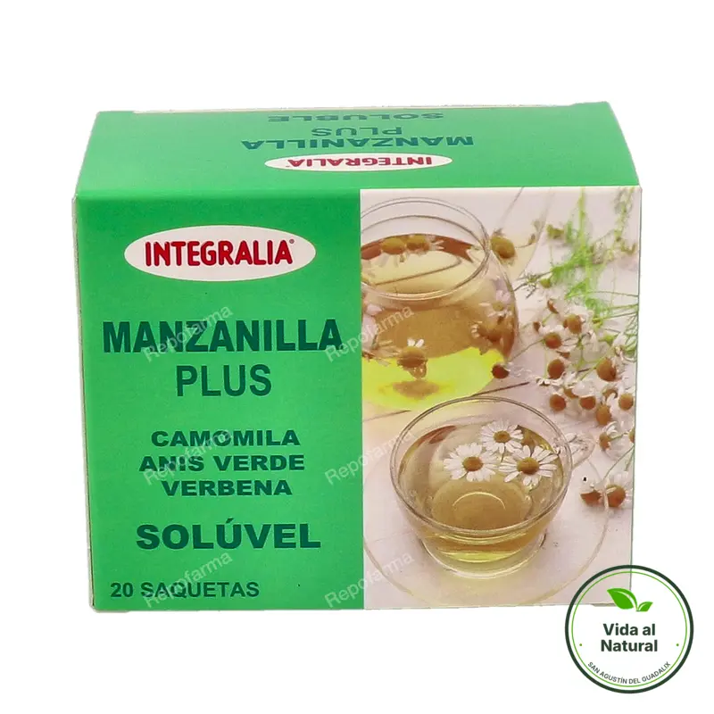 Manzanilla plus soluble 20 sobres, Integralia