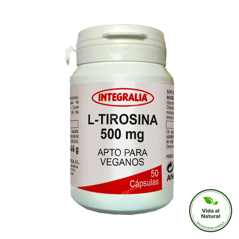 L-tirosina 500 mg 50 cápsulas, Integralia