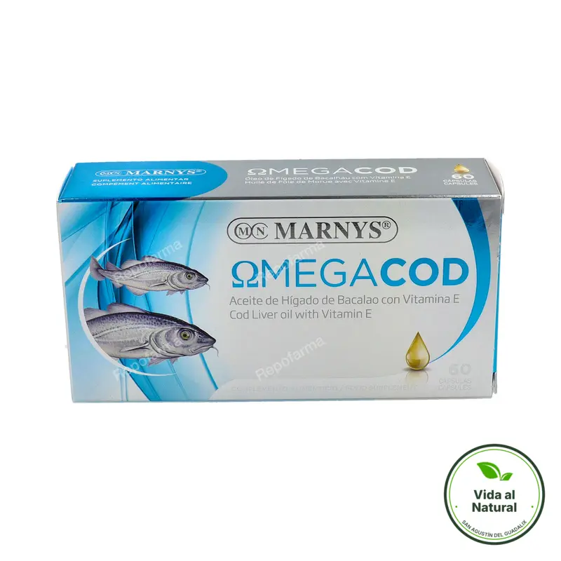 Aceite de hígado de bacalao 60 perlas, Marnys