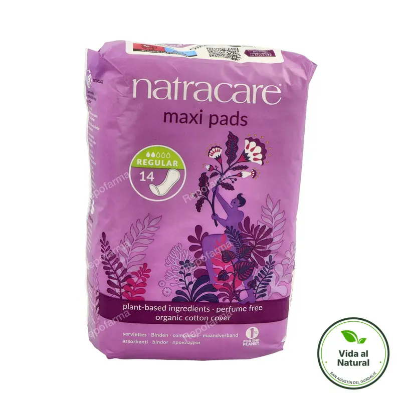 Compresa regular 14und sin/ala, Natracare
