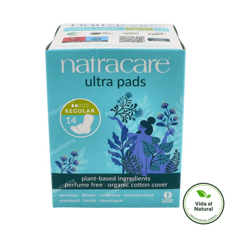 Compresas regular 14und c/alas, Natracare