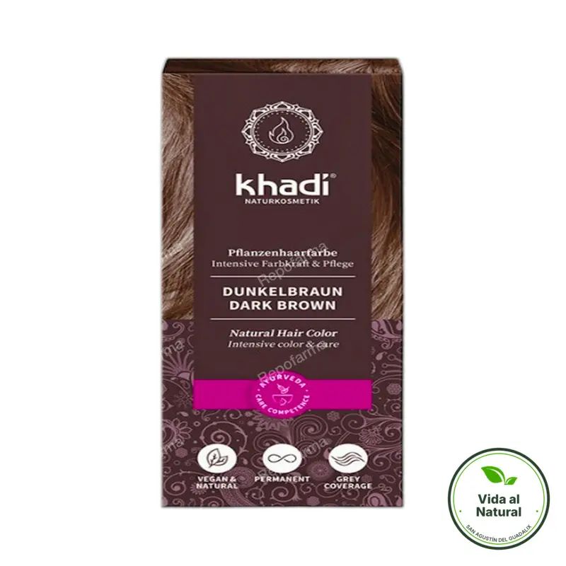 Tinte castaño oscuro 100, Khadi