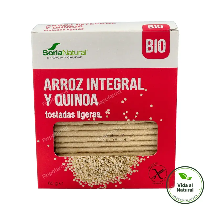 Tostadas de arroz integral y quinoa BIO 85 g, Soria Natural