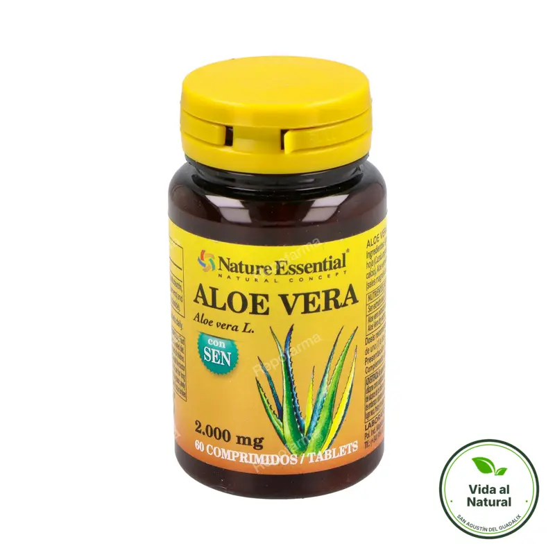Aloe vera 2000 mg con sen 60 comprimidos, Nature Essential