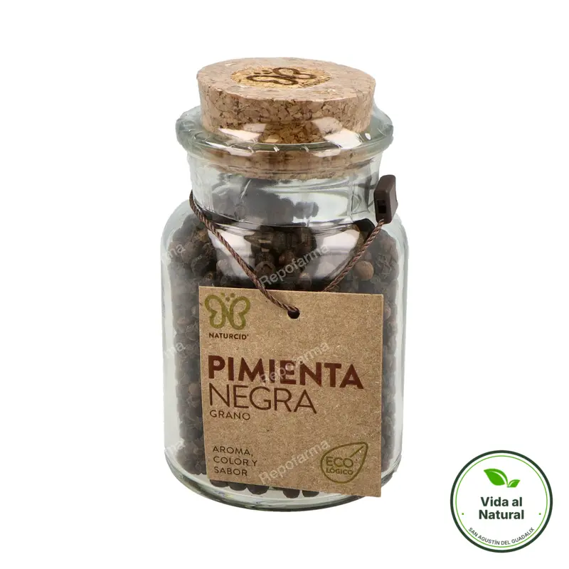 Pimienta negra grano especia BIO 75 g, Naturcid