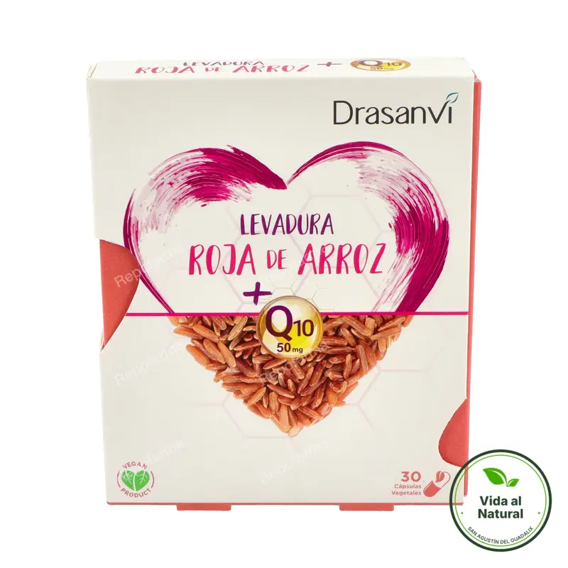 Levadura roja de arroz 2,9 mg monac. k +Q10 30 cápsulas, Drasanvi