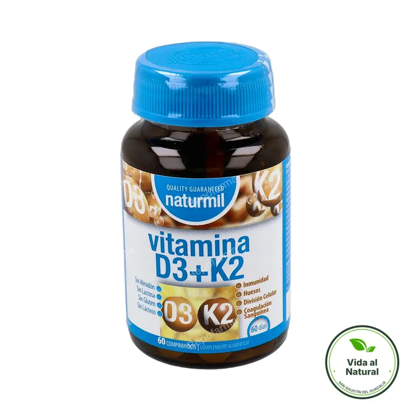 Vitamina d3+k2 60 comprimidos, Naturmil