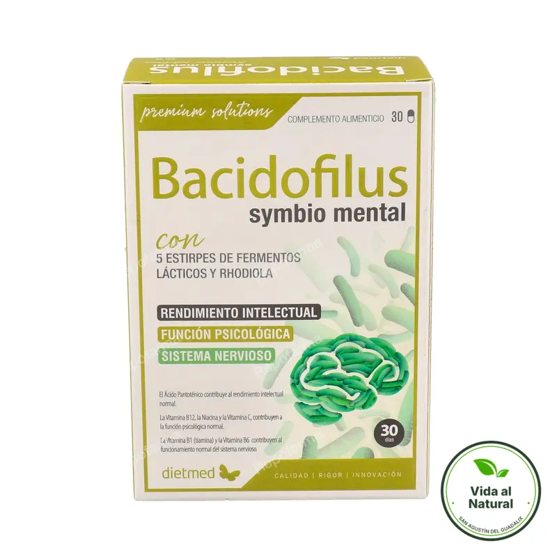 Bacidofilus symbio mental 30 cápsulas, Dietmed