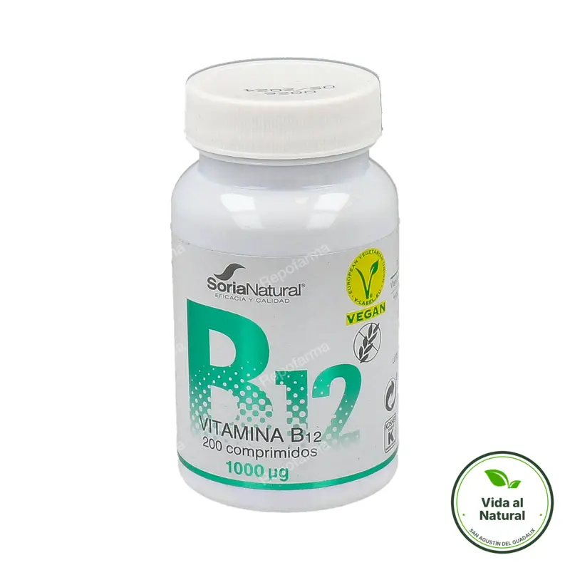 Vitamina b12 liberacion sost. 200com. 1000ug soria, Soria Natural