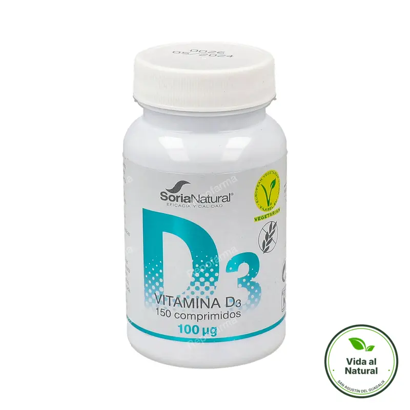 Vitamina d3 100ug 150 comprimidos, Soria Natural