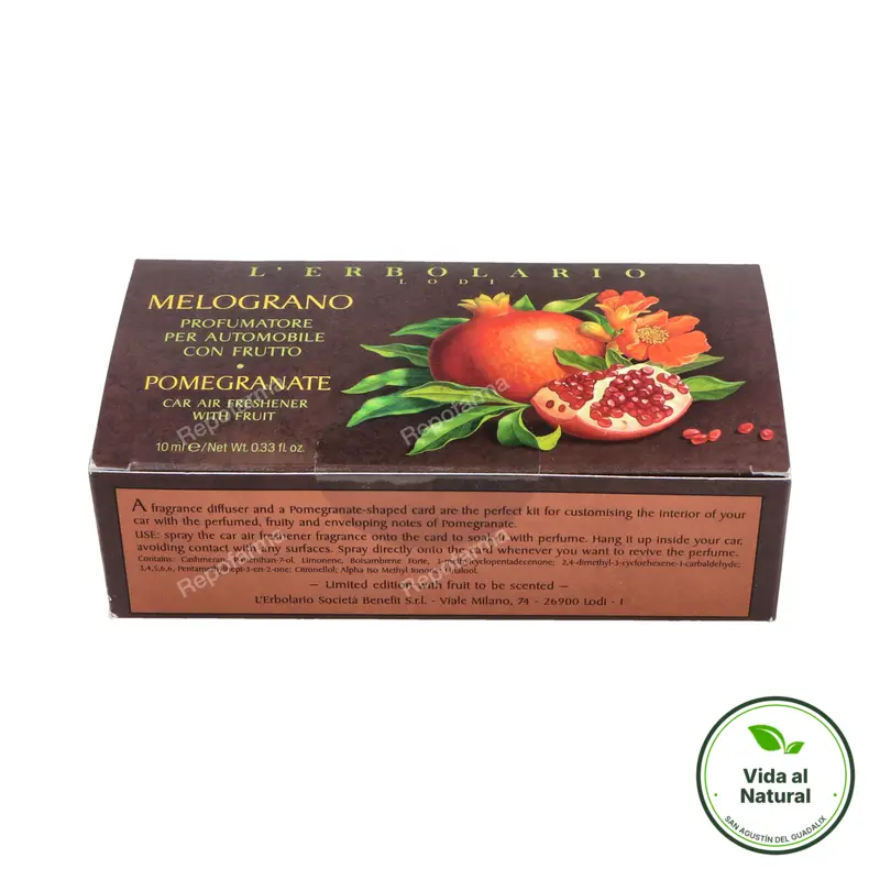 Melograno perfumador automovil ed. limitada 100 ml, L'Erbolario