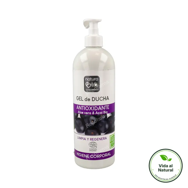 Gel ducha aloe & açai 740 ml, Naturabio