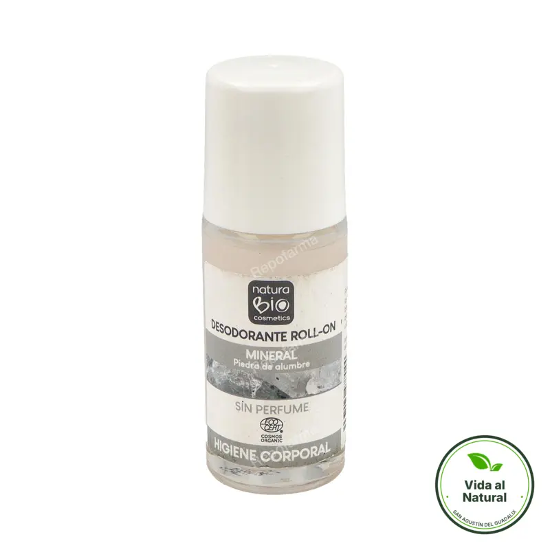 Desodorante roll-on mineral sin perfume, Naturabio