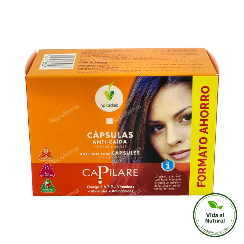 Capilare anticaída del cabello 120 cápsulas, Novadiet