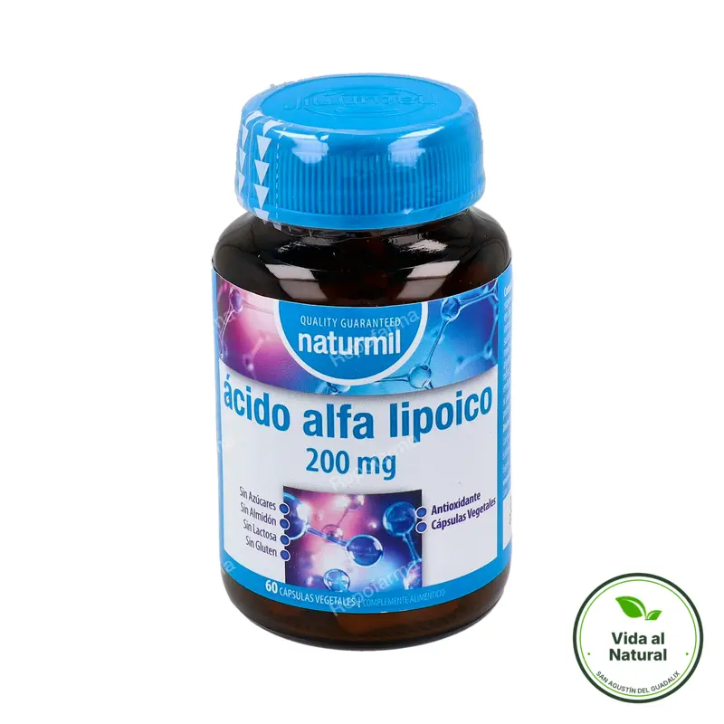 Ácido alfa lipoico 200 mg dietmed 60 cápsulas, Naturmil