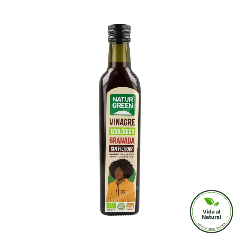 Vinagre de granada sin filtrar 500 ml, Naturgreen