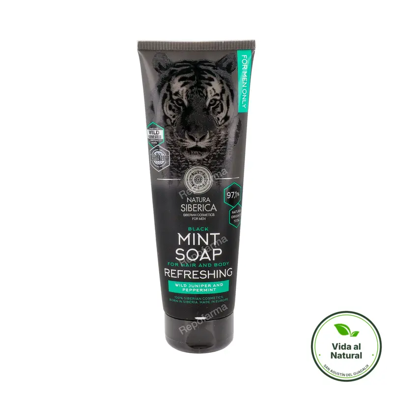 Jabón de menta para cabello y cuerpo 200 ml, Natura Siberica