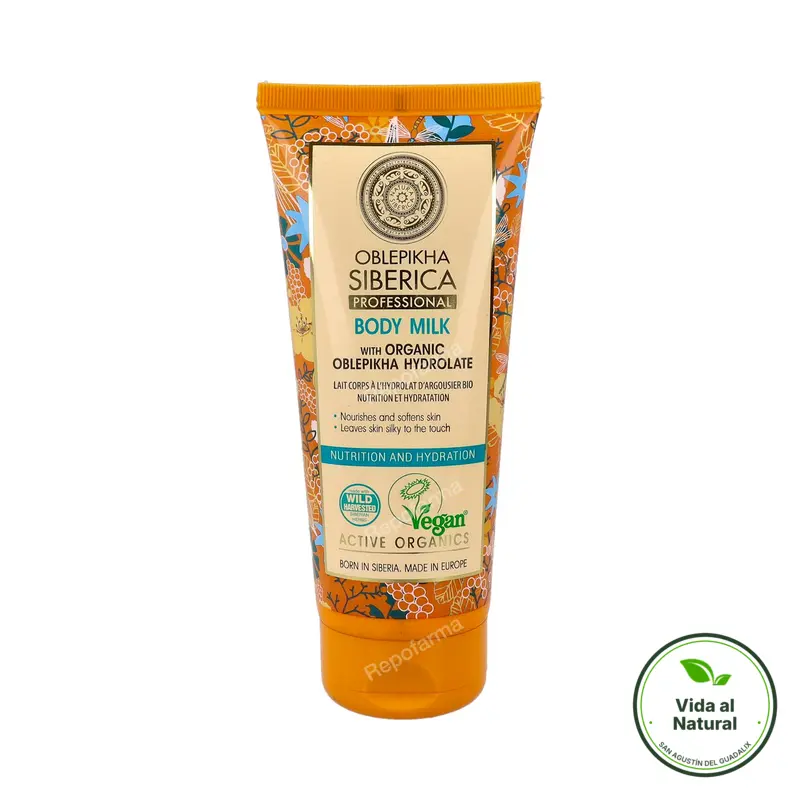 Oblepikha leche corporal espino amarillo nutritiva 200 ml, Natura Siberica