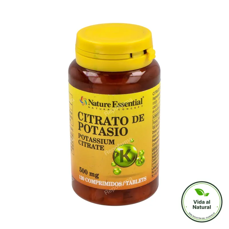 Citrato de potasio 500 mg 120 comprimidos, Nature Essential