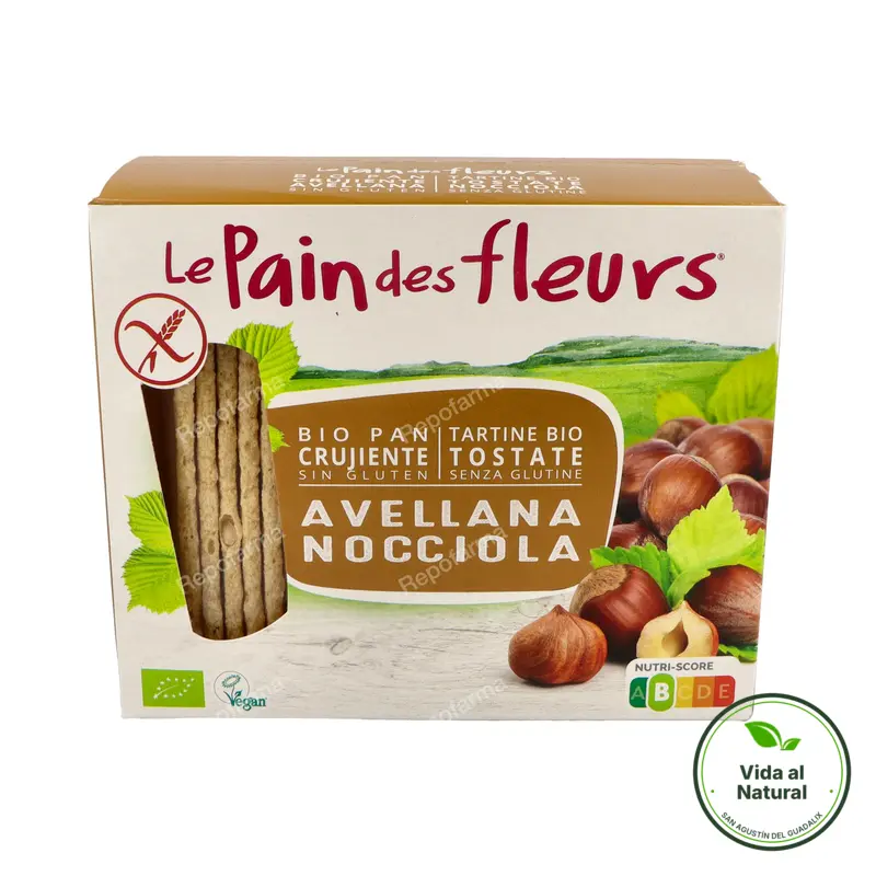 Cracker avellana sin gluten BIO 150 g, Le Pain Des Fleurs