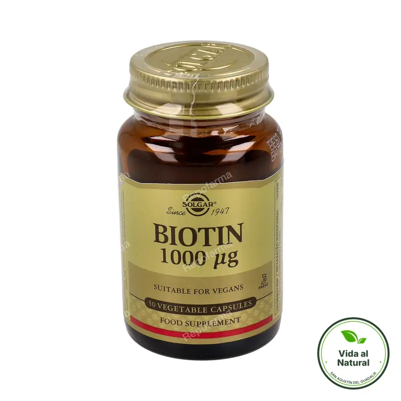 Biotina 1000 mcg 50 cápsulas, Solgar