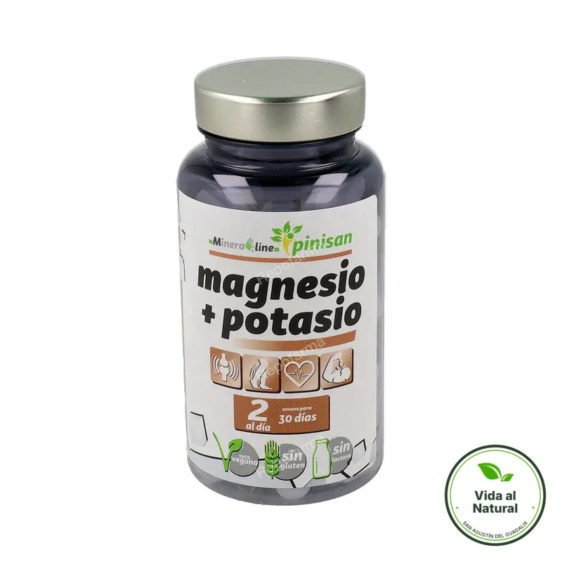 Magnesio+potasio nutra nature 60 comprimidos, Pinisan