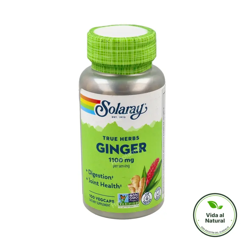 Ginger 100 cápsulas vegetales, Solaray