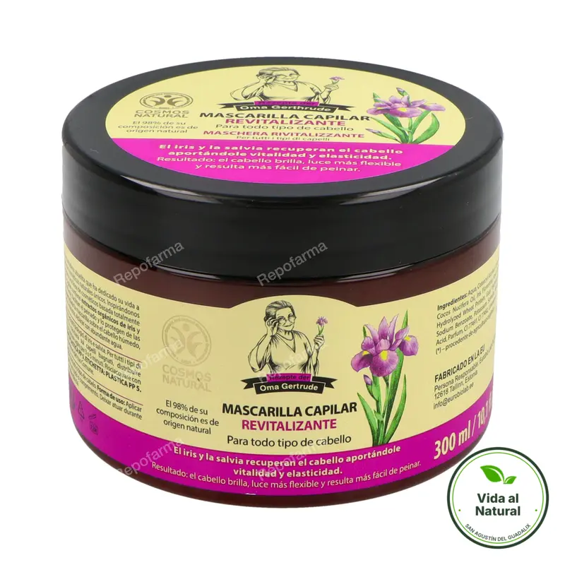 Mascarilla capilar revitalizante, Oma Gertrude