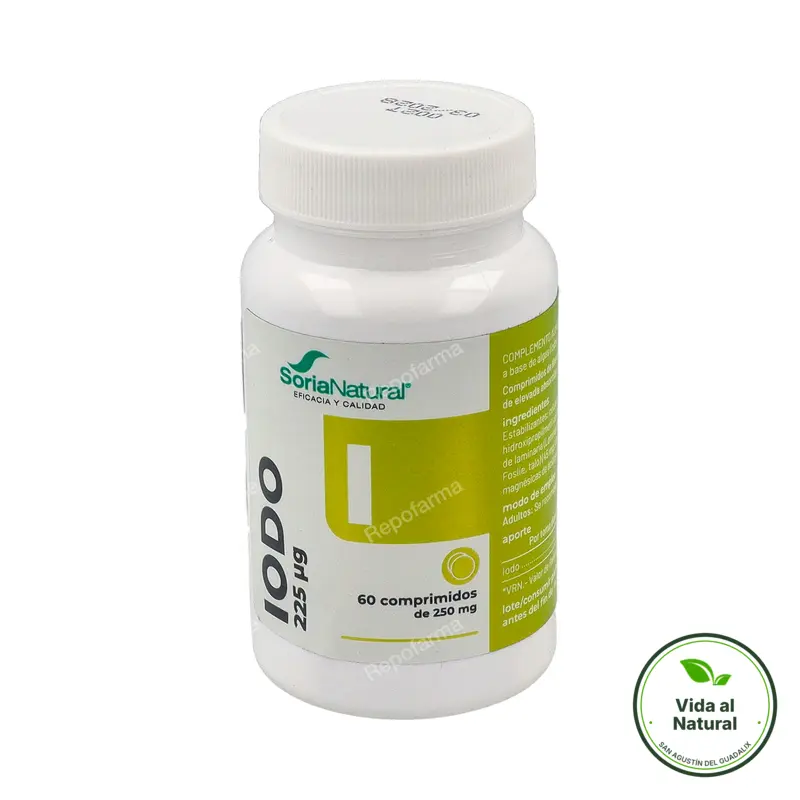 Iodo 225 ug 60 comprimidos, Soria Natural