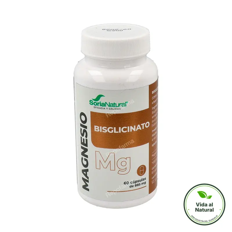 Bisglicinato de magnesio 60 cápsulas, Soria Natural