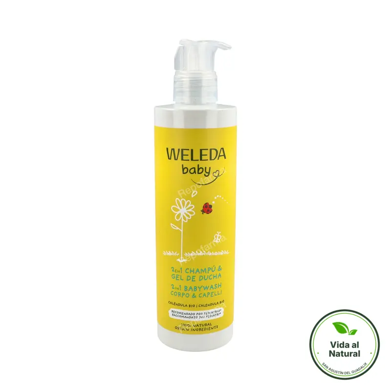 Champú y gel ducha baby 2en1 400 ml, Weleda