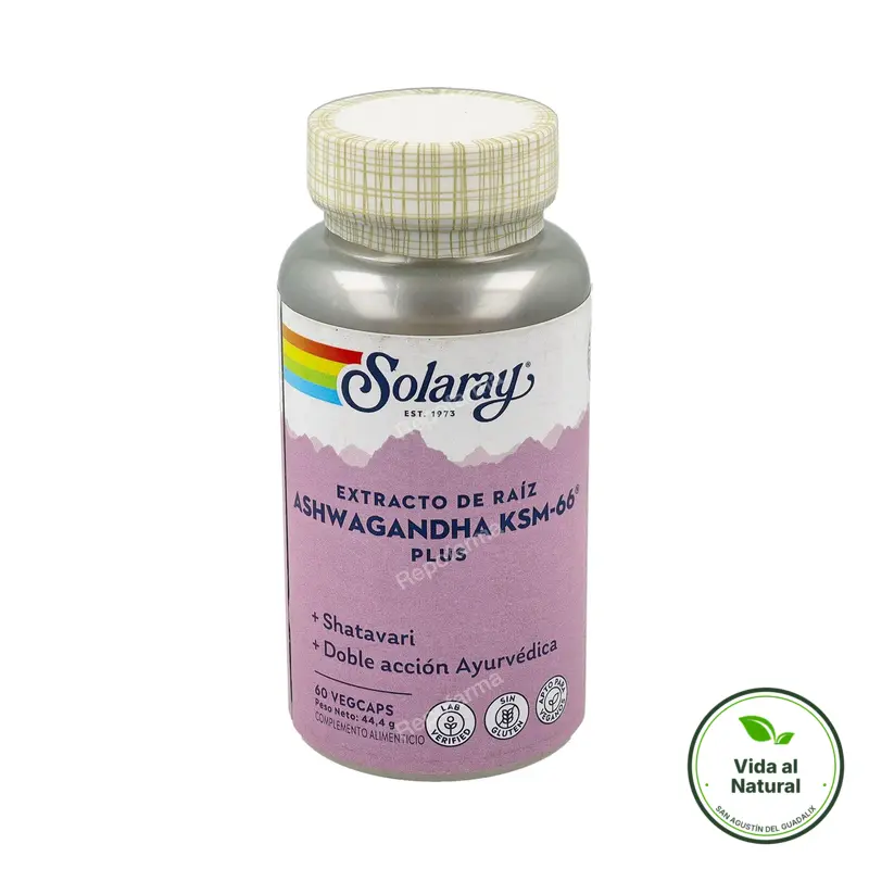 KSM66 plus ashwagandha 60 cápsulas vegetales, Solaray