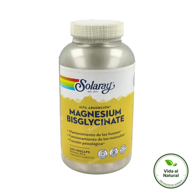 Bisglycinate magnesio 240 cápsulas vegetales, Solaray