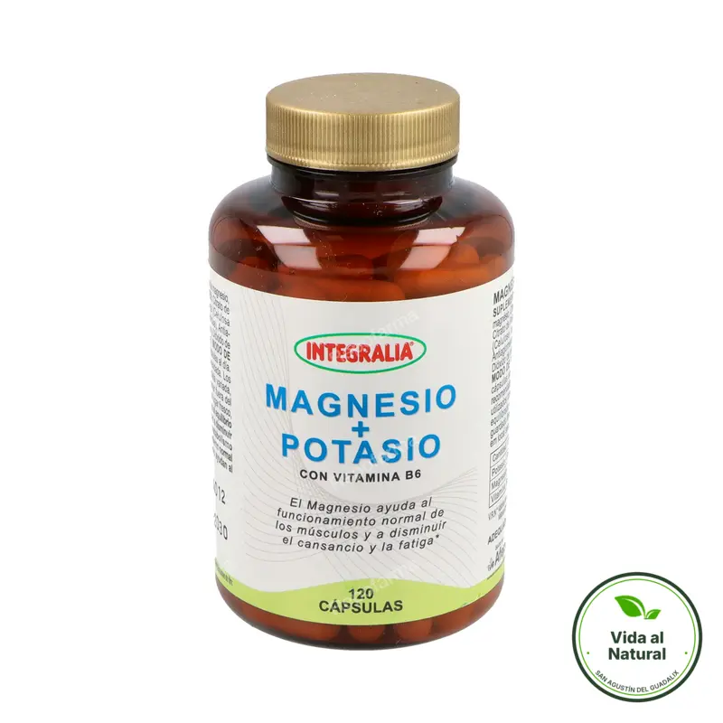 Magnesio+potasio 120 cápsulas, Integralia