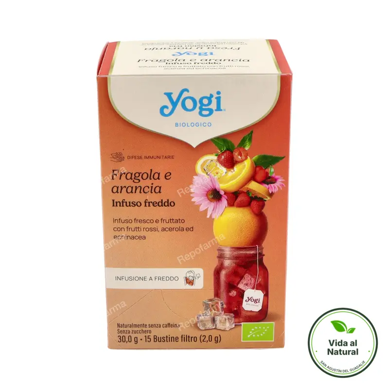 Yogi fresa naranja infusión frio BIO 15 bolsitas, Yogi Tea
