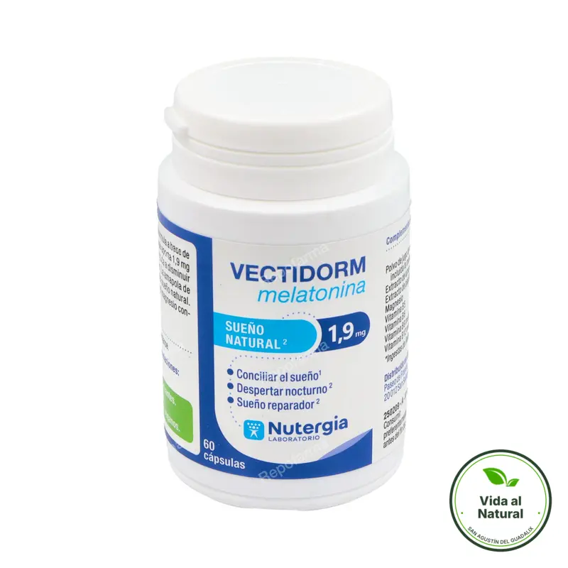 Vectidorm melatonina 1.9 mg 60 cápsulas, Nutergia