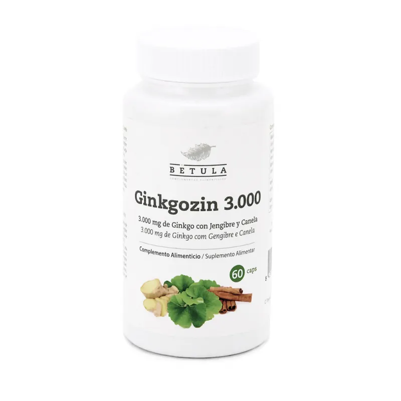 Ginkgozin 3000 jengibre y canela 60 cápsulas, Betula