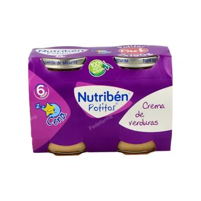 Potito cena crema de verduras 2X190 g 6 ml, Nutriben